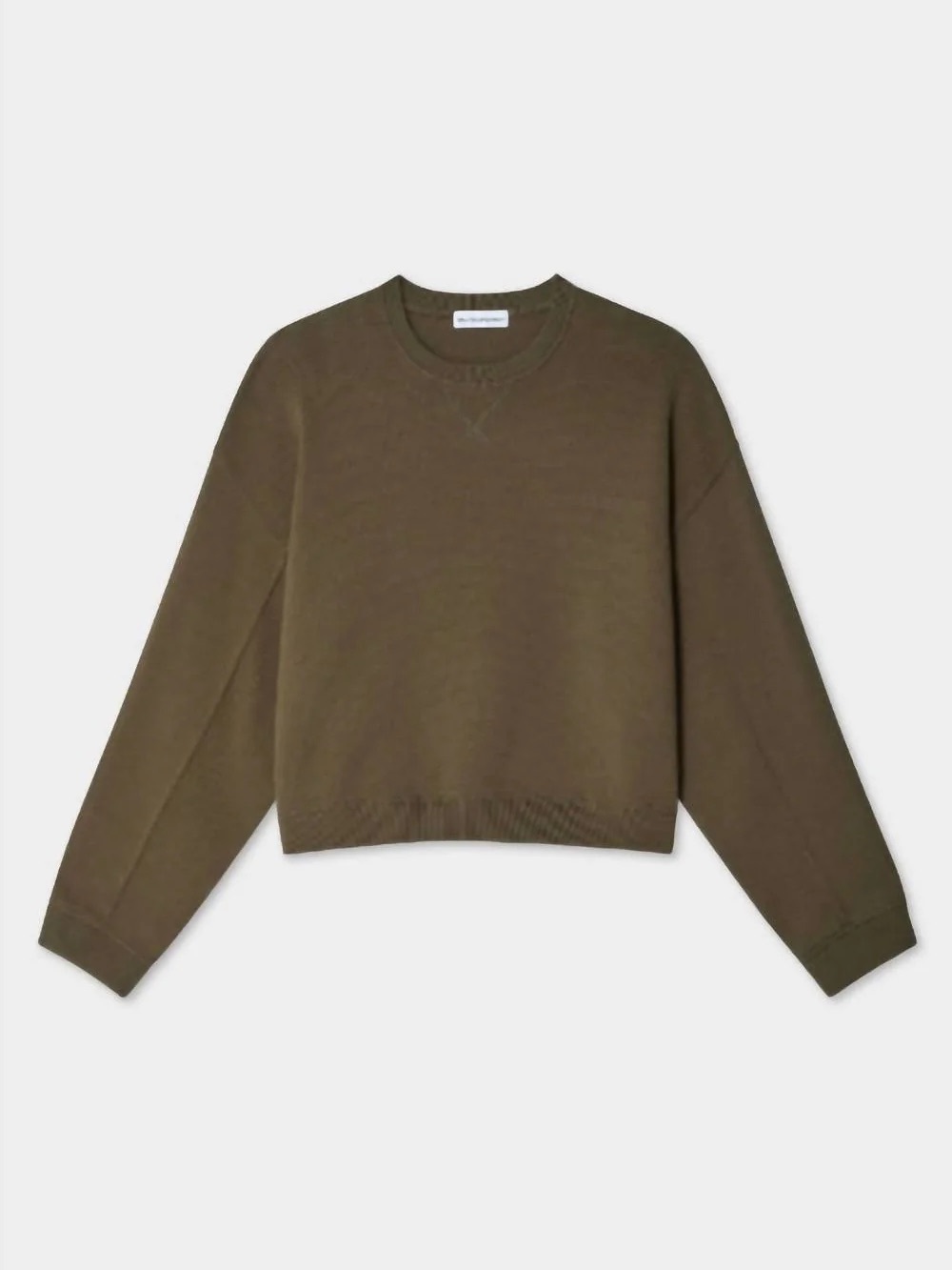 White + Warren - Superfine Organic Cotton Sweatshirt, brown, medium, EUC